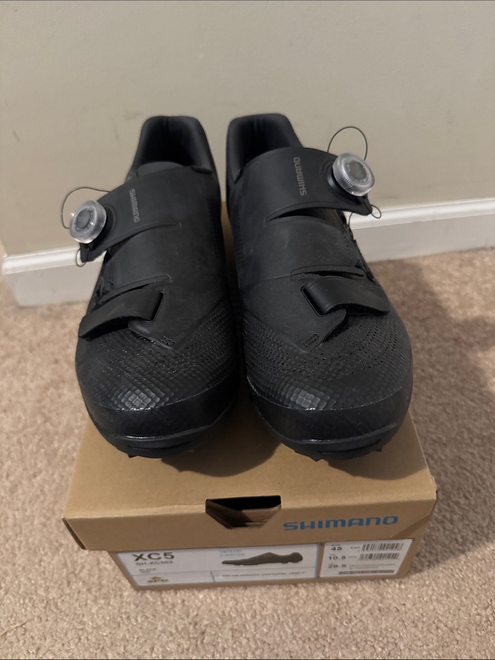 New Shimano XC5 Black Men’s Cycling. Size 10.5 wide.